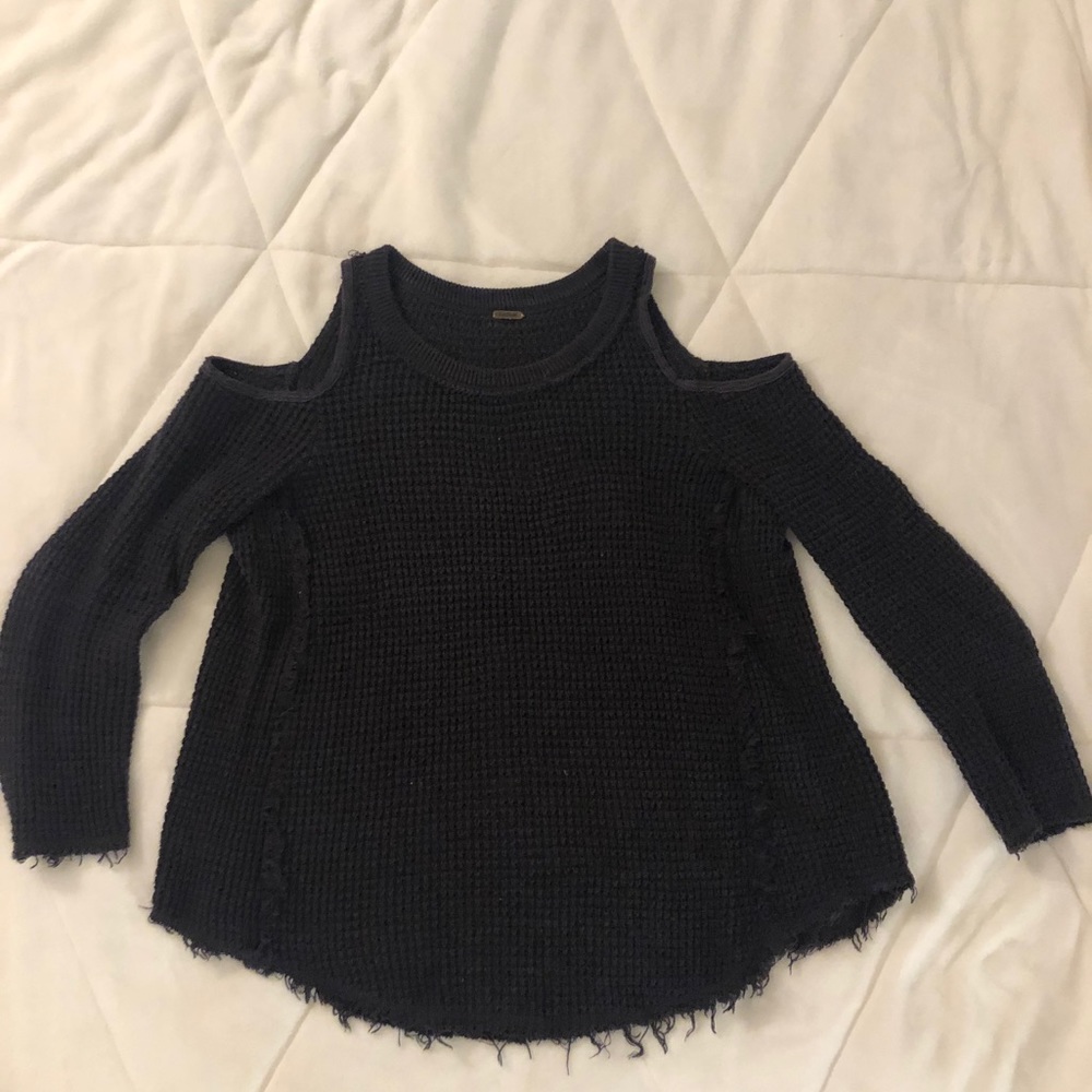Free People dark gray sweater.